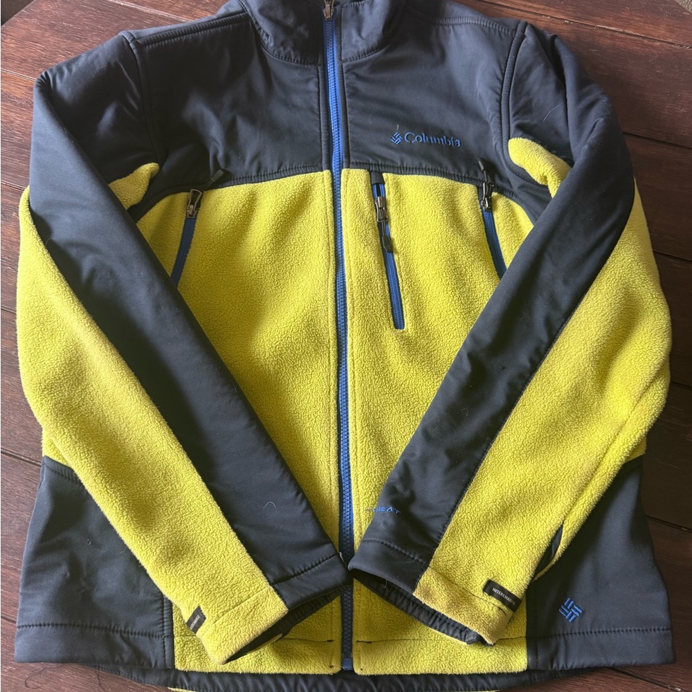 Columbia Yellow and Black Lightweight Fleece Jacket